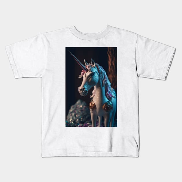 The Last Unicorn Kids T-Shirt by JigglePeek